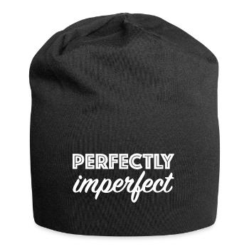 Perfectly imperfect, funny sayings sarcastic - Jersey Beanie - black - Front