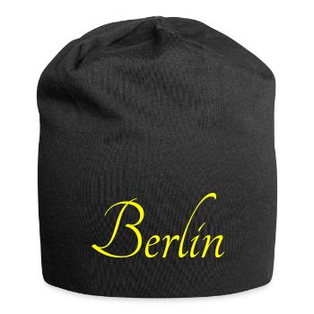 Berlin - Jersey-Beanie - Schwarz - Vorne