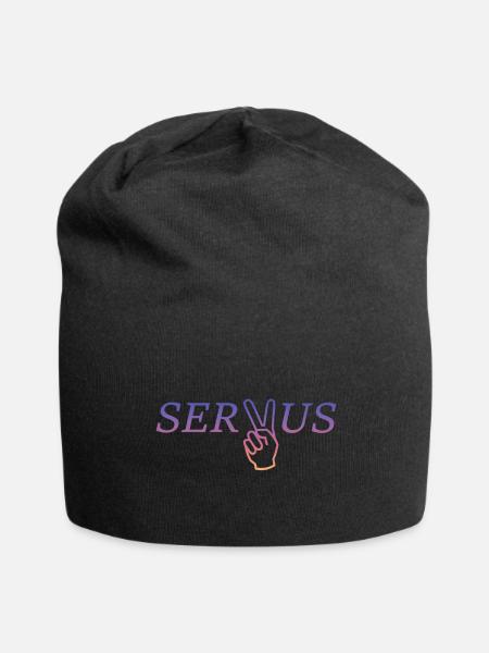 Servus - Jersey-Beanie - Schwarz