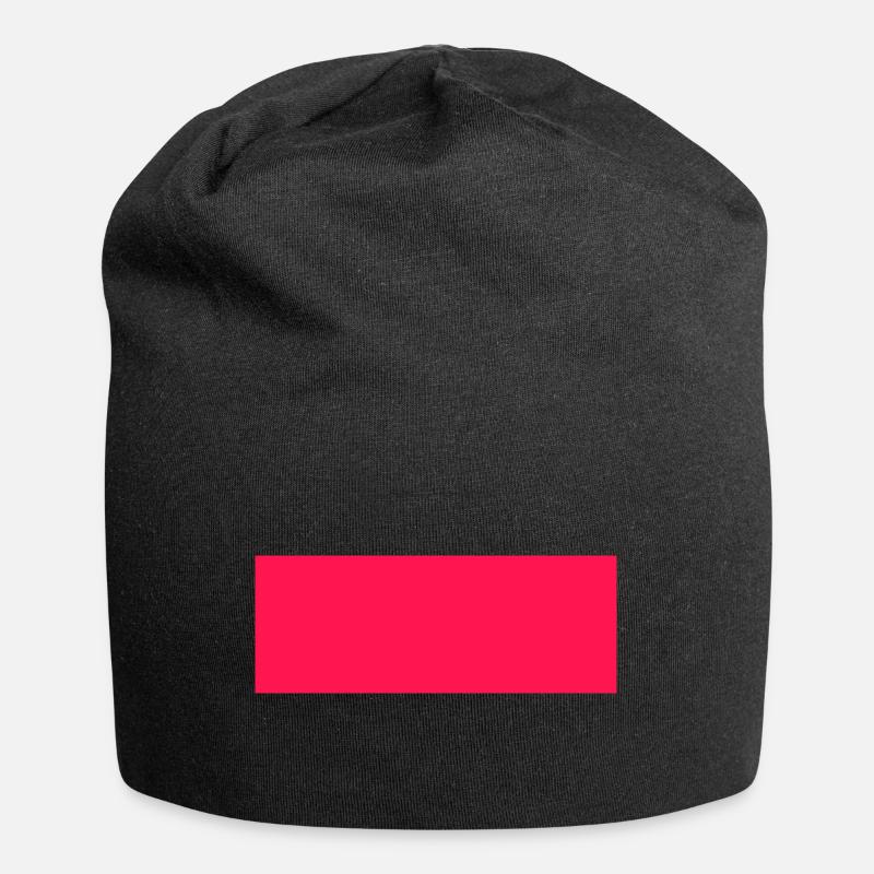 Roter Balken - Jersey-Beanie - Schwarz