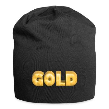 GOLD gold Gold Text Schrift Barren - Jersey-Beanie - Schwarz - Vorne
