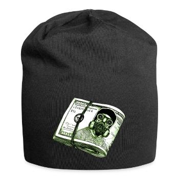 Gasmaske-Dollar - Jersey-Beanie - Schwarz - Vorne