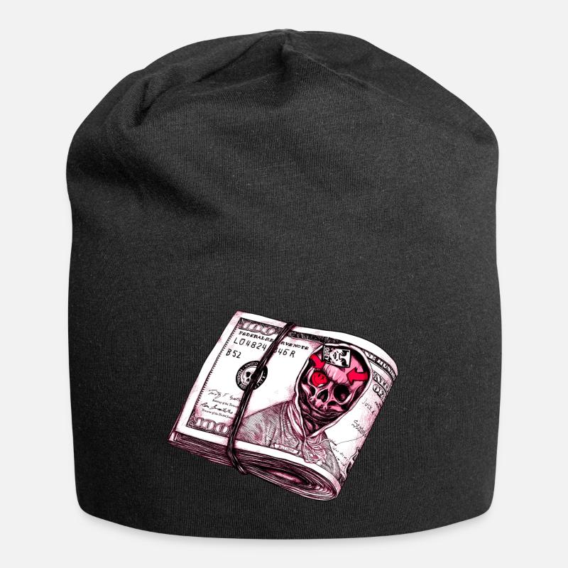 Crâne Dollar - Bonnet en jersey - noir