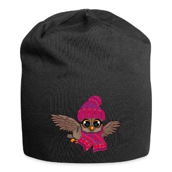 Hibou des Glaces Engelures Automne Hiver - Bonnet en jersey - noir - Devant