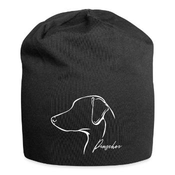 PINSCHER Profil Hunde Hund Wilsigns - Jersey-Beanie - Schwarz - Vorne