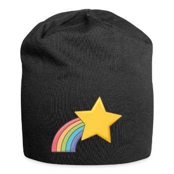 Shooting Star rainbow - Jersey Beanie - black - Front