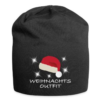 Weihnachts Outfit | Weihnachten, Nikolaus, Party - Jersey-Beanie - Schwarz - Vorne