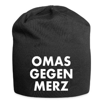 Omas gegen merz - Jersey-Beanie - Schwarz - Vorne