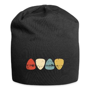 Gitarre - Bass - Plektrum - Vintage Retrocolor - Jersey-Beanie - Schwarz - Vorne