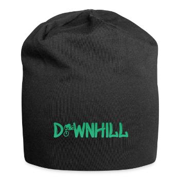 Downhill mit Biker - Bike - Biken - Jersey-Beanie - Schwarz - Vorne