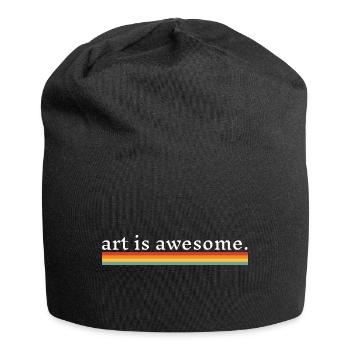 Art is Awesome - Funny Artist - Jersey Beanie - black - Front