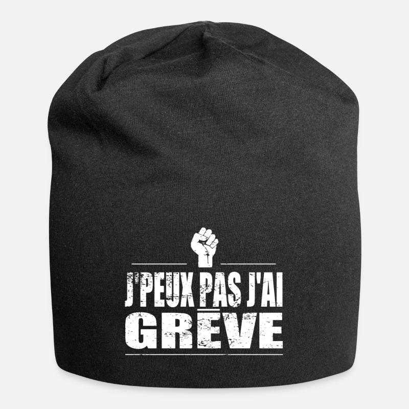 J'peux pas j'ai grève - Bonnet en jersey - noir