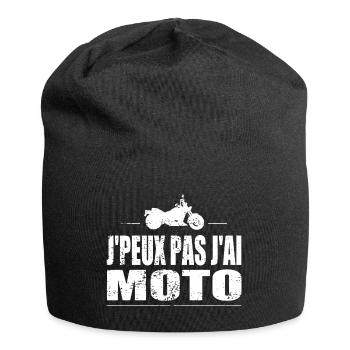 J'peux pas j'ai moto - Bonnet en jersey - noir - Devant