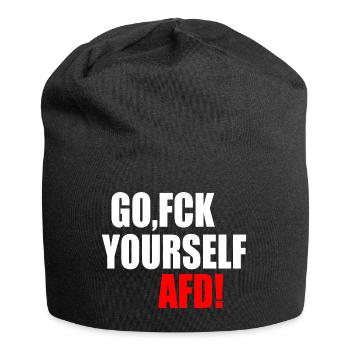 go fuck yourself afd - fck afd - Jersey-Beanie - Schwarz - Vorne