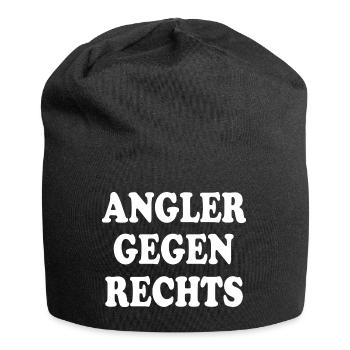 Angler gegen rechts - Jersey-Beanie - Schwarz - Vorne