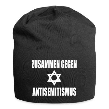 zusammen gegen antisemitismus - Jersey-Beanie - Schwarz - Vorne