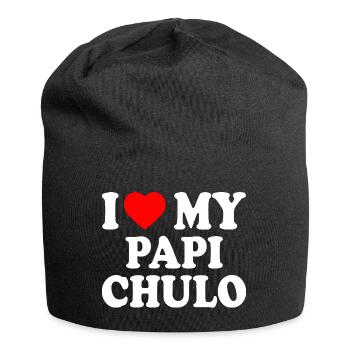 I love my papi chulo - Jersey Beanie - black - Front