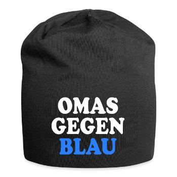Omas gegen blau - Jersey-Beanie - Schwarz - Vorne