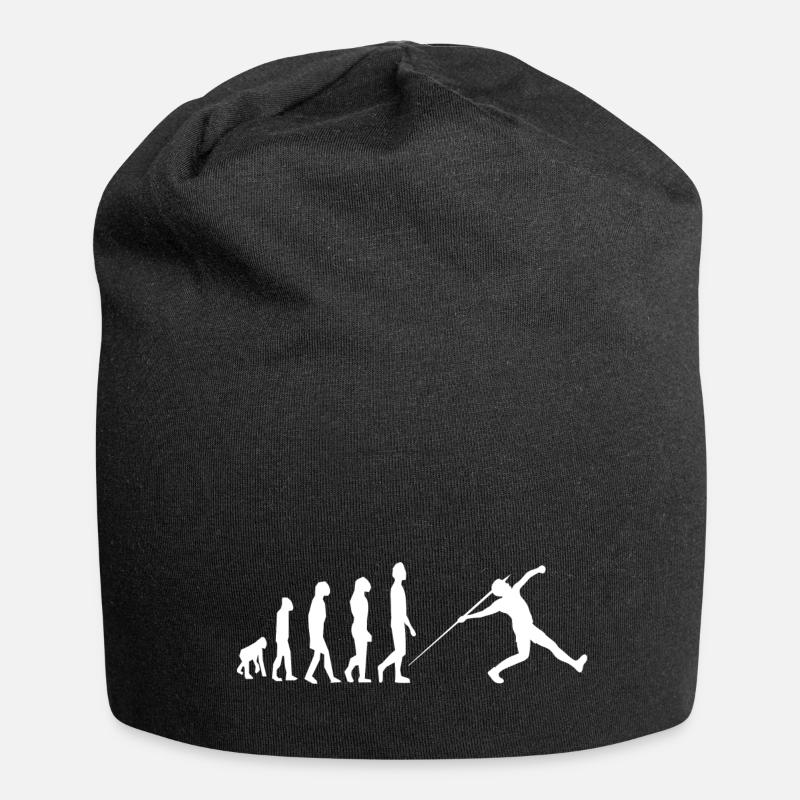 Javelin Speer Speerwurf Speerwerfen Evolution - Jersey-Beanie - Schwarz