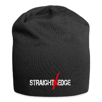 Straight edge - Jersey-Beanie - Schwarz - Vorne