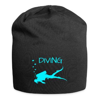 Diving Taucher mit Luftblasen Scuba Diver - Jersey-Beanie - Schwarz - Vorne