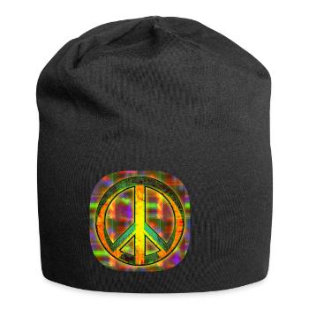Peace [Sign] - Jersey Beanie - black - Front