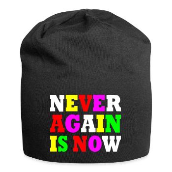 Never again is now - Jersey-Beanie - Schwarz - Vorne