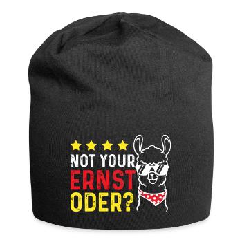 Not your Ernst Alpakka - Jersey-Beanie - Schwarz - Vorne