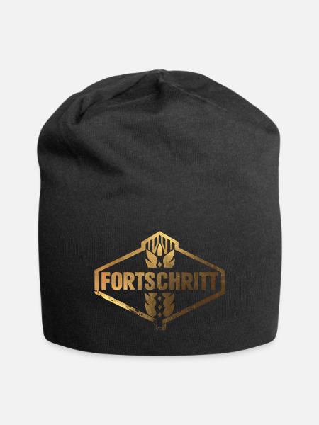 FORTSCHRITT DDR Landmaschinen Vintage Gold - Jersey-Beanie - Schwarz