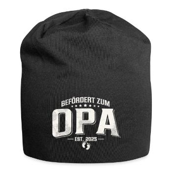 Befördert zum Opa 2025 - Jersey-Beanie - Schwarz - Vorne