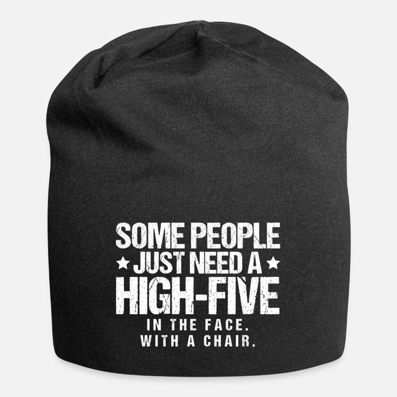 Some People Just need a high five - Jersey-Beanie - Schwarz