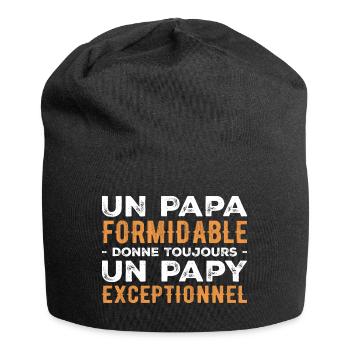 Terrific Dad Gives an Exceptional Grandpa - Jersey Beanie - black - Front