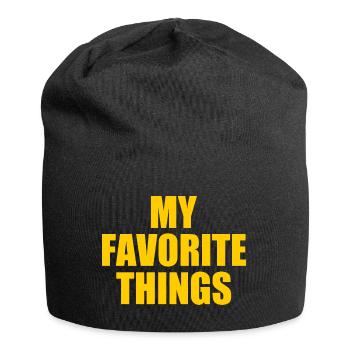 my favorite things - Jersey-Beanie - Schwarz - Vorne