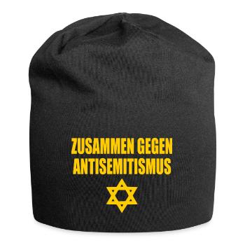 zusammen gegen antisemitismus - Jersey-Beanie - Schwarz - Vorne