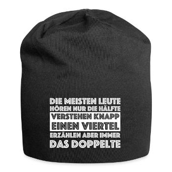 Alles Dummschwätzer | lustige Sprüche, Provokation - Jersey-Beanie - Schwarz - Vorne