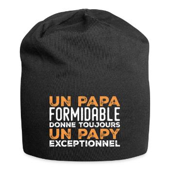 Terrific Dad Always Gives Grandpa Exceptional - Jersey Beanie - black - Front