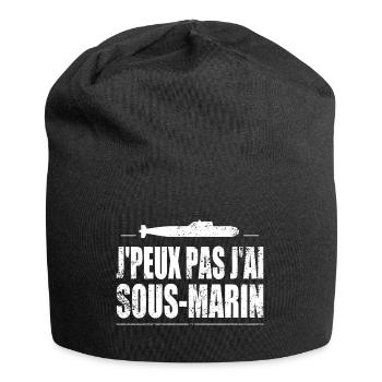 J'peux pas j'ai sous-marin - Bonnet en jersey - noir - Devant