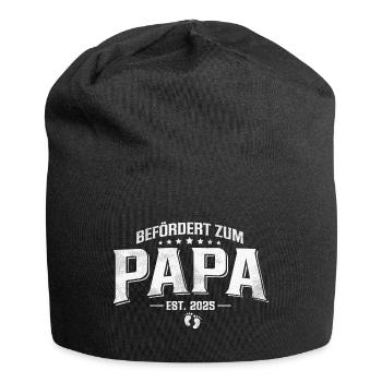 Befördert zum Papa 2025 - Jersey-Beanie - Schwarz - Vorne