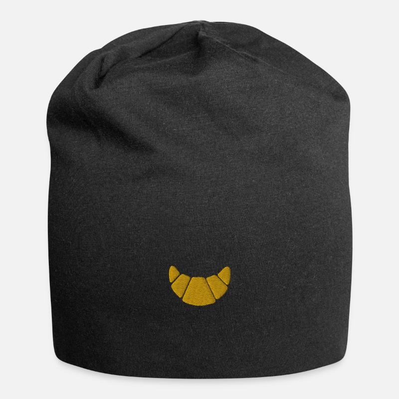 Croissant embroidered - Jersey Beanie - black