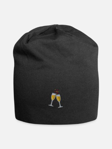 glasses - Jersey Beanie - black