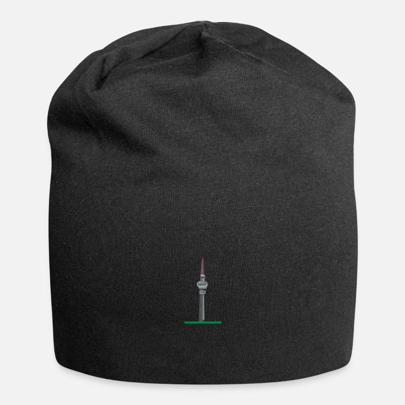 Berlin Turm - Jersey-Beanie - Schwarz