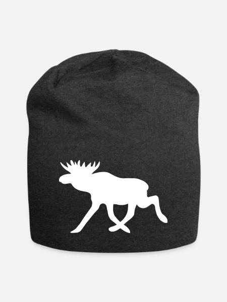 Elch - Klassiker - Jersey-Beanie - Anthrazit