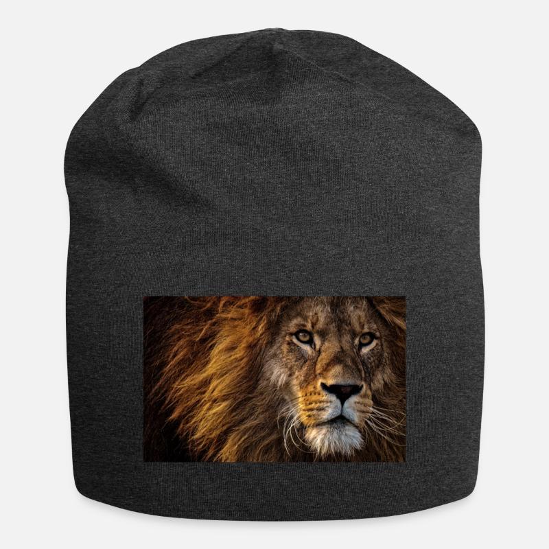 Löwe - Der König der Tiere Geschenkidee Geschenk - Jersey-Beanie - Anthrazit