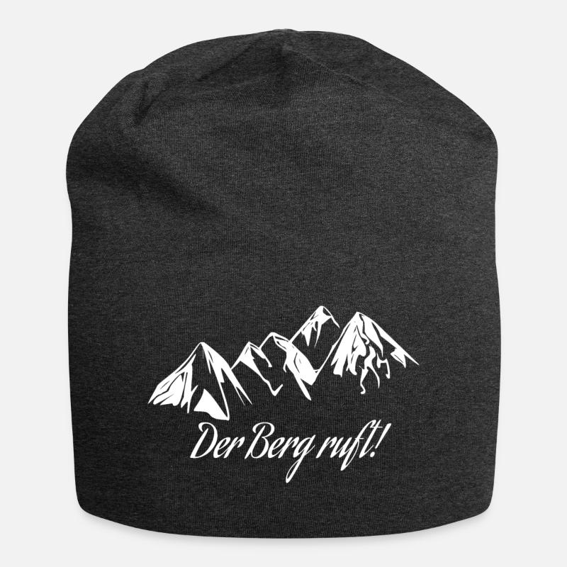 Der Berg ruft weiß - Jersey-Beanie - Anthrazit