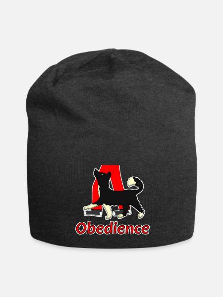 Obedience 1 Border Collie "Velvet" - Jersey-Beanie - Anthrazit