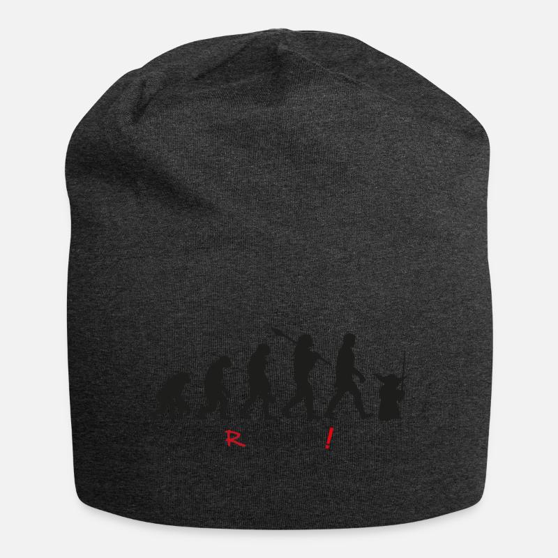 Evolution future science fiction revolution - Jersey Beanie - charcoal grey