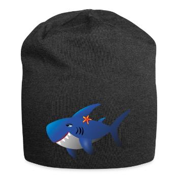 Requin heureux - Bonnet en jersey - charbon - Devant