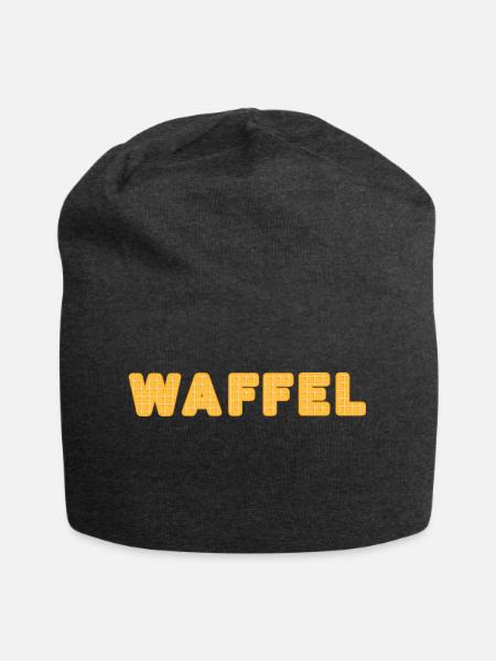 waffel backen - Jersey-Beanie - Anthrazit