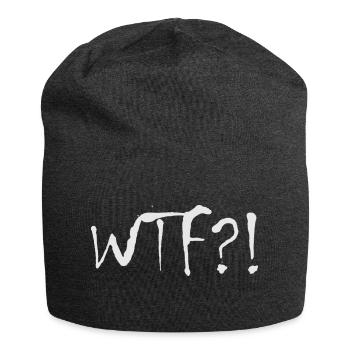 Fun - wtf?! - Jersey Beanie - charcoal grey - Front