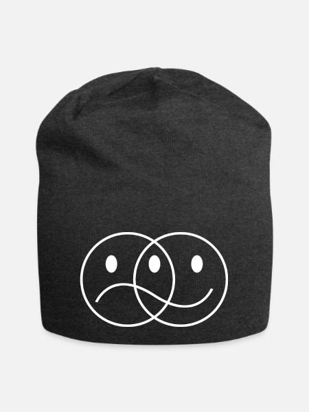 Gutgelaunt oder schlechtgelaunt - Jersey-Beanie - Anthrazit